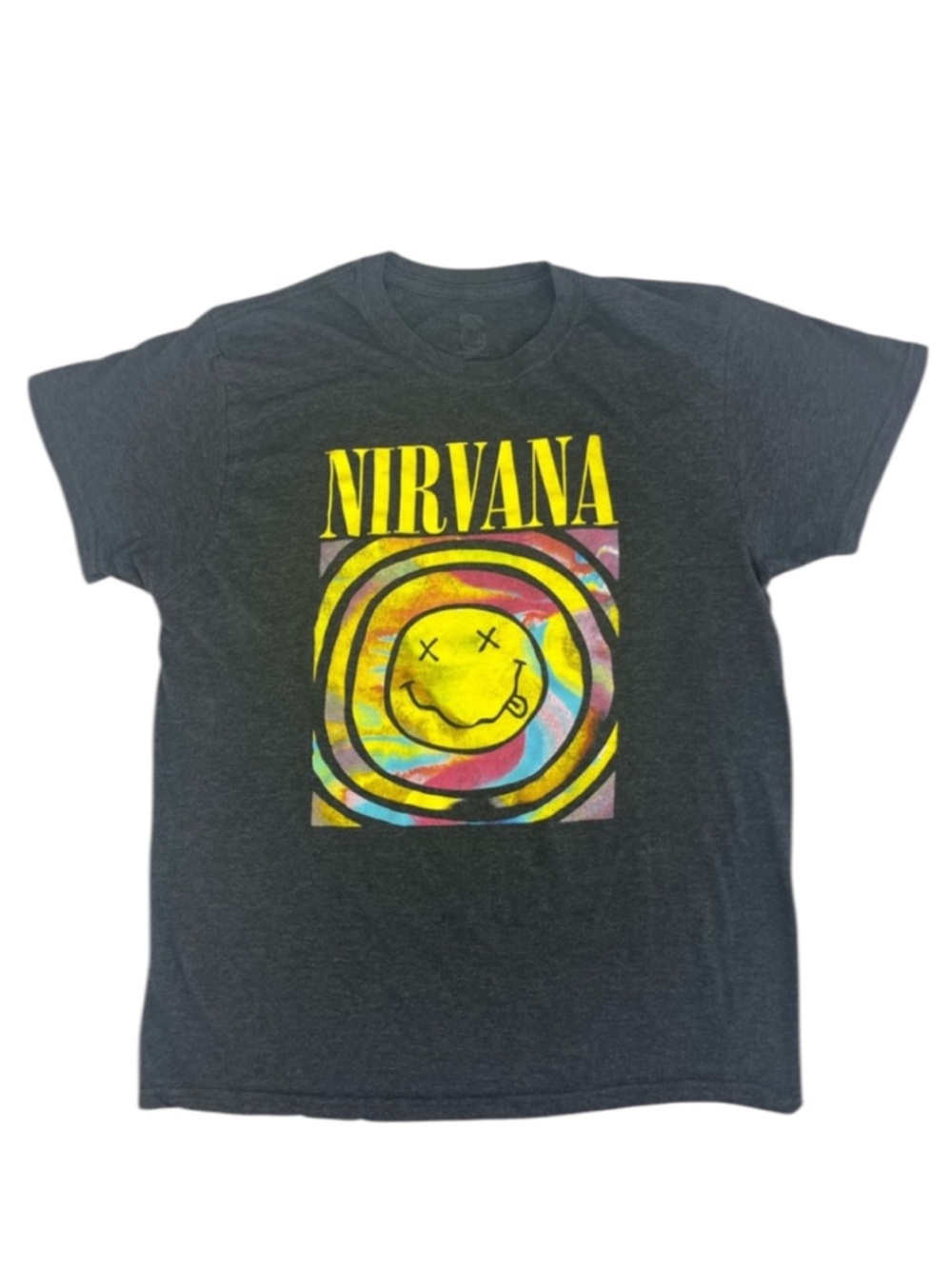 Nirvana Smiley Band T-shirt XL - Kurt Cobain Retro Seattle Alternative Rock